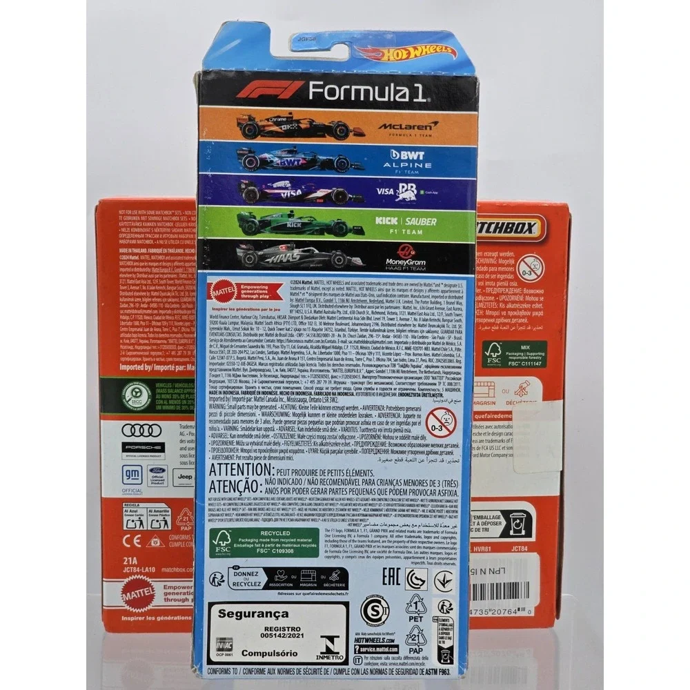 NEW Matchbox Set Of 8 Toy Cars AND Hot Wheels Formula 1 Set Of 5 Toy Cars‎